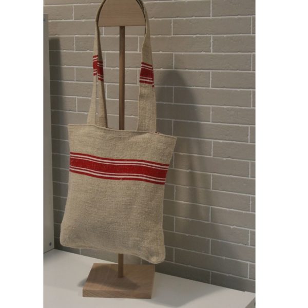 totebag Eugénie chanvre ancien vue côté