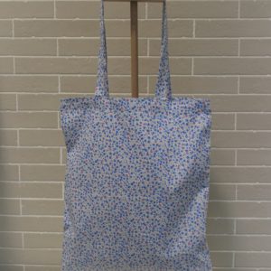 tote bag Augustine Fleurs bleues et baies rouges