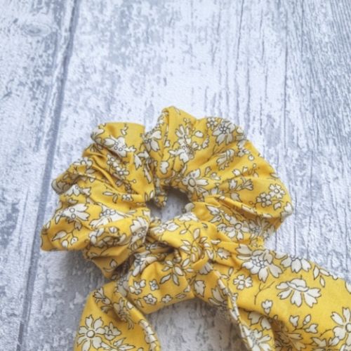 chouchou foulard liberty jaune